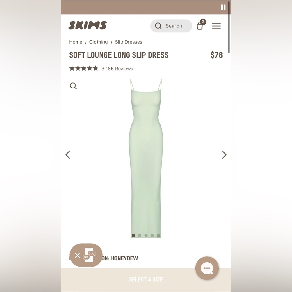 Skims Soft Lounge Slip Dress in Color Honeydew